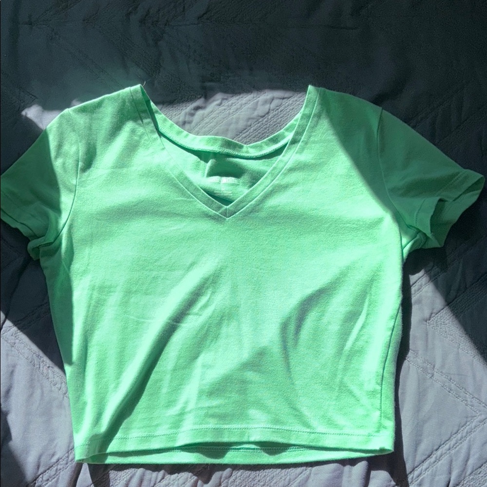 Mint Green Cropped Tee